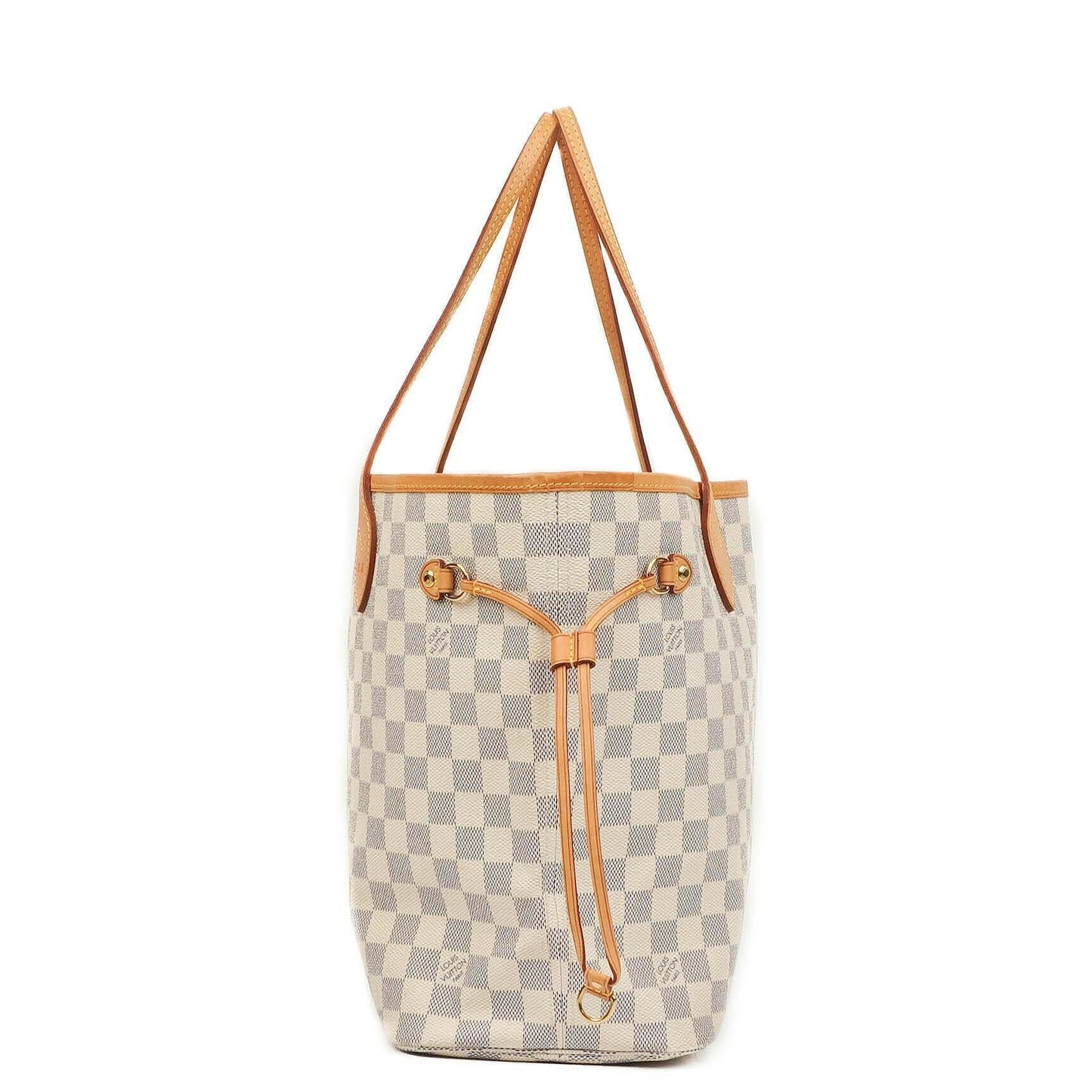 Louis Vuitton Neverfull MM Tragetasche aus beschichtetem Damier Azur Canvas