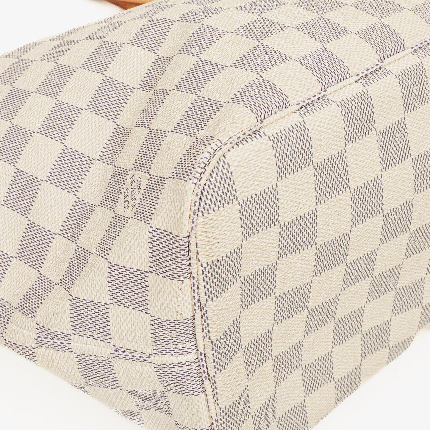 Louis Vuitton Neverfull MM Tragetasche aus beschichtetem Damier Azur Canvas