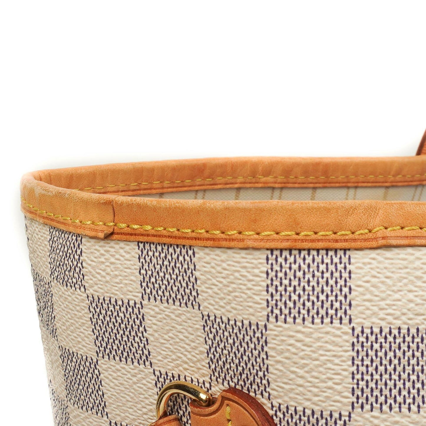 Louis Vuitton Neverfull MM Tragetasche aus beschichtetem Damier Azur Canvas