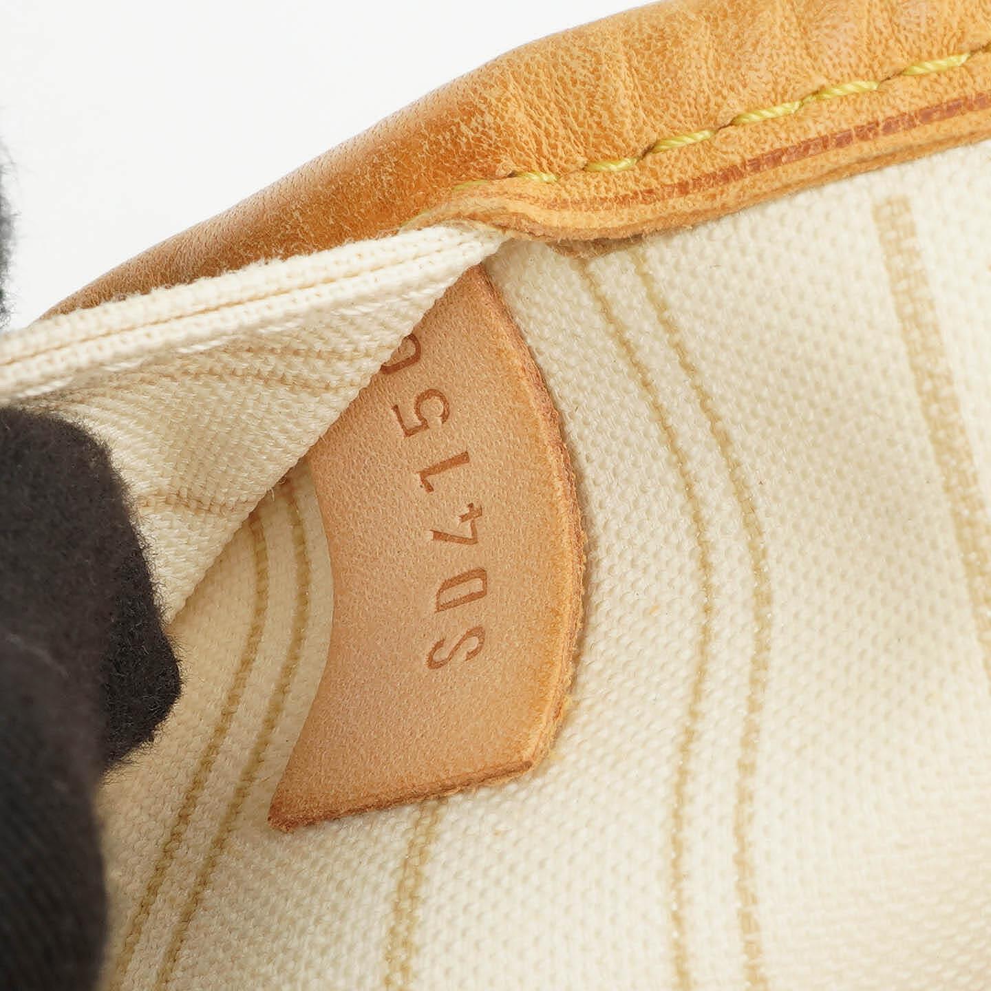 Louis Vuitton Neverfull MM Tragetasche aus beschichtetem Damier Azur Canvas
