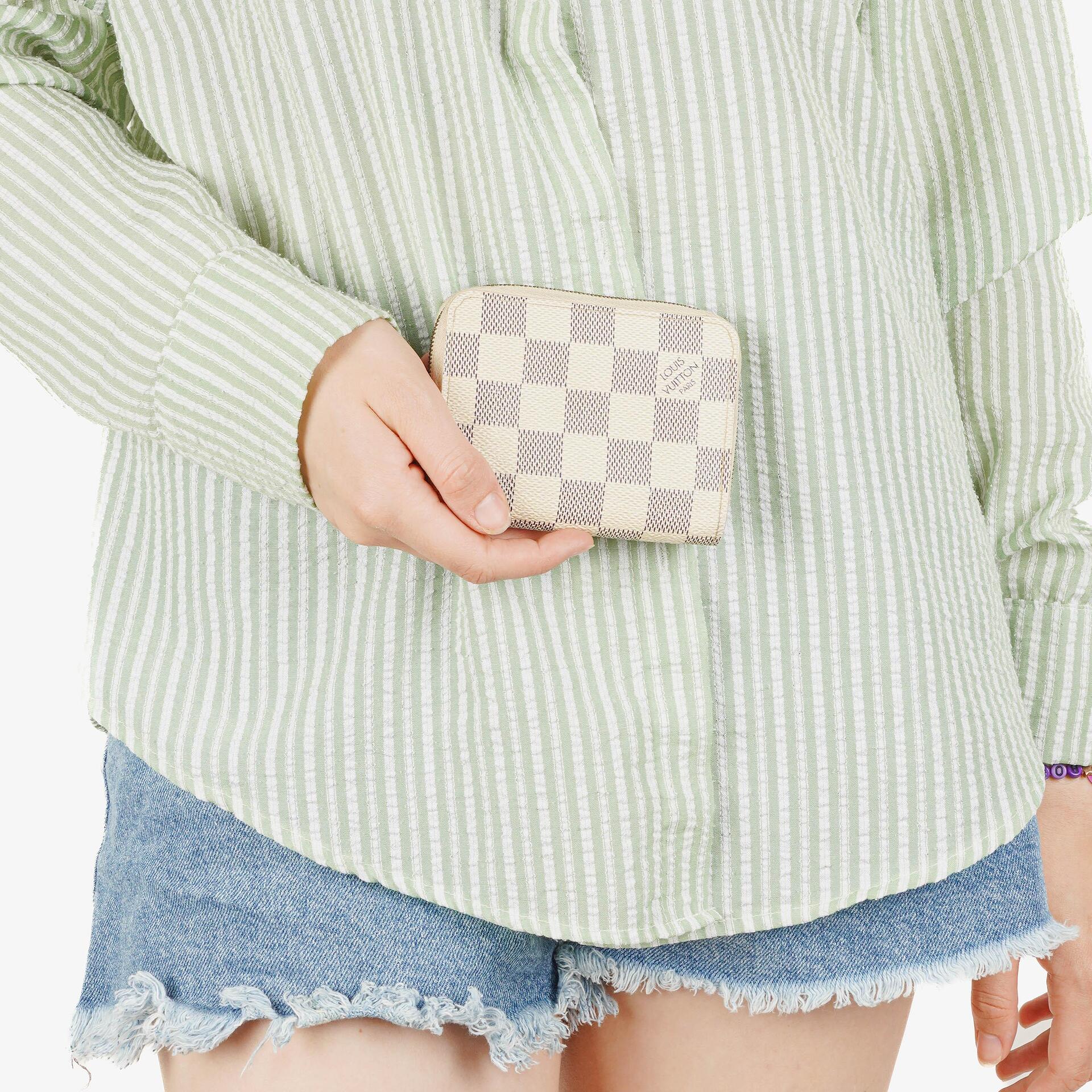 Louis Vuitton Damier Azur Zippy Münzgeldbörse