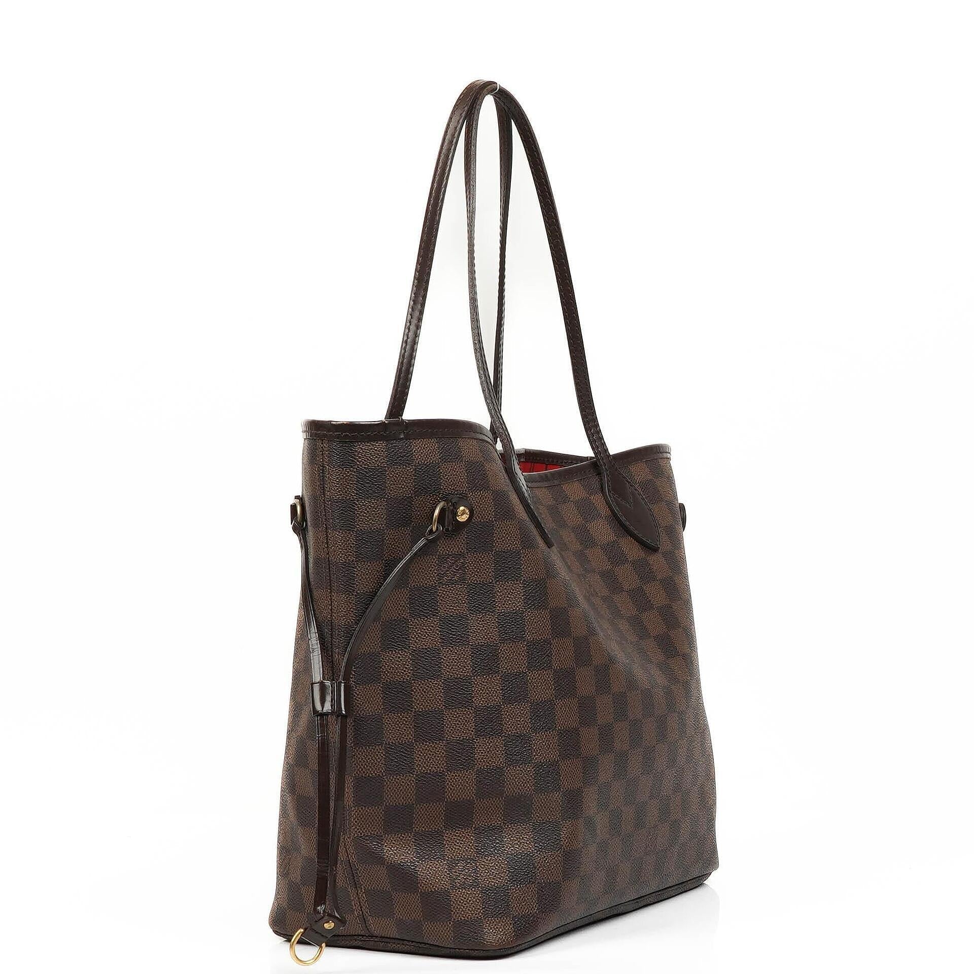 Louis Vuitton Neverfull MM Tragetasche aus beschichtetem Damier Ebene Canvas