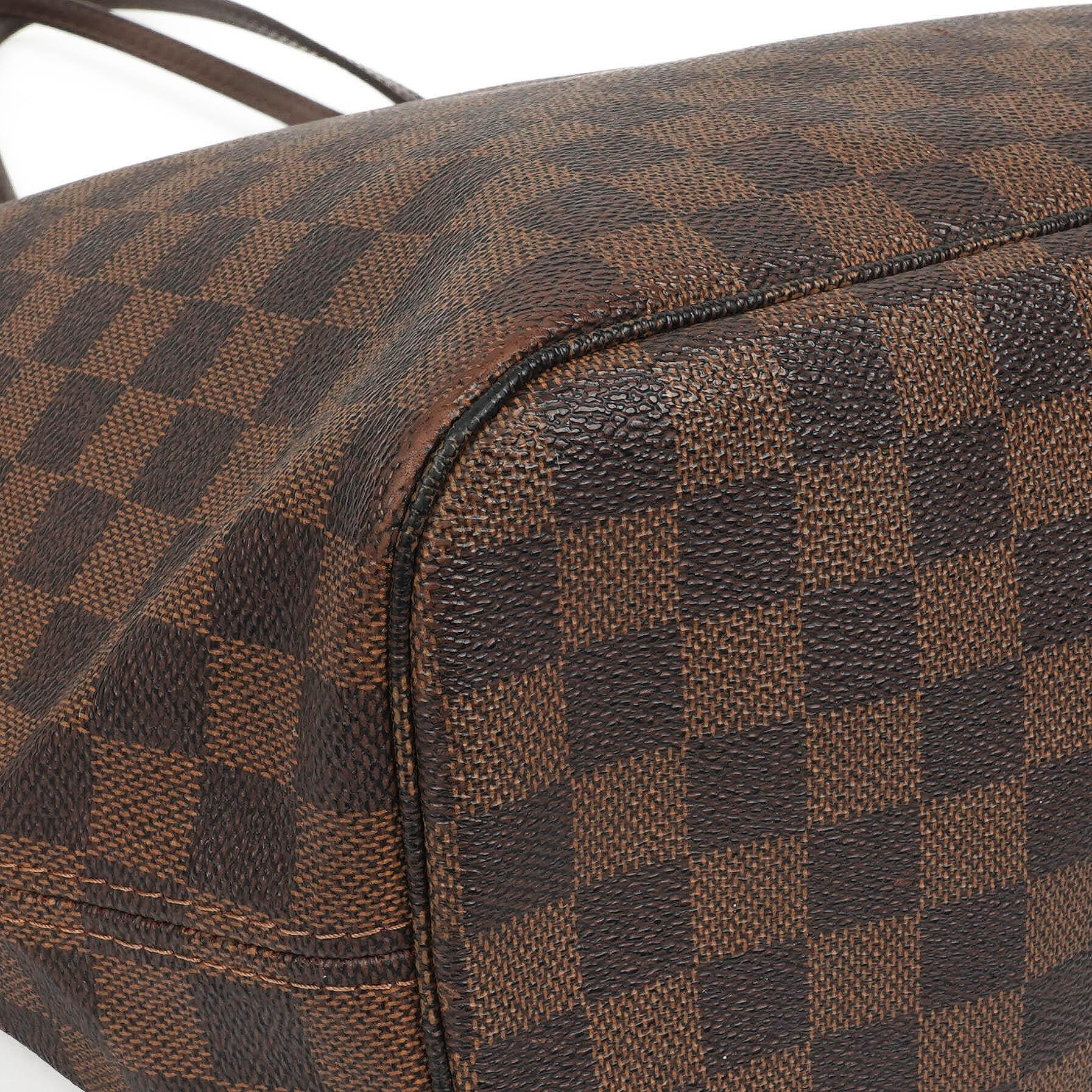 Louis Vuitton Neverfull MM Tragetasche aus beschichtetem Damier Ebene Canvas
