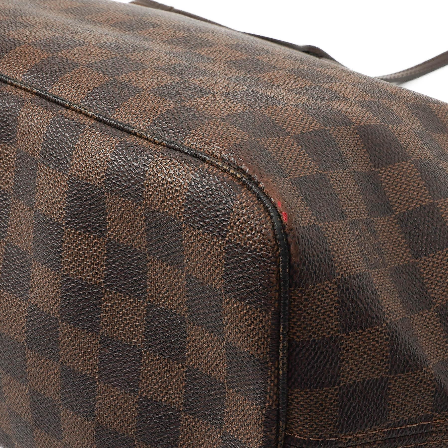 Louis Vuitton Neverfull MM Tragetasche aus beschichtetem Damier Ebene Canvas
