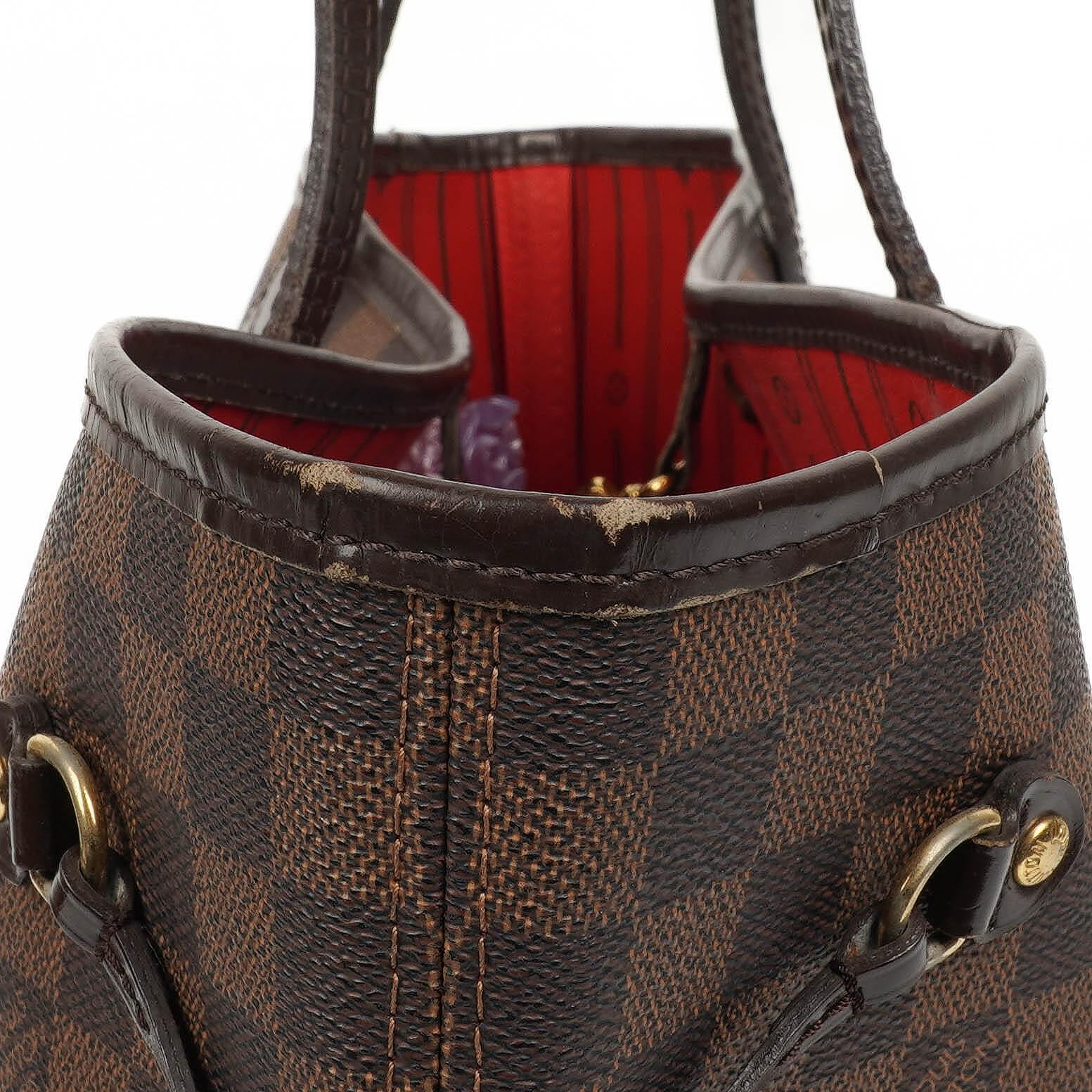 Louis Vuitton Neverfull MM Tragetasche aus beschichtetem Damier Ebene Canvas