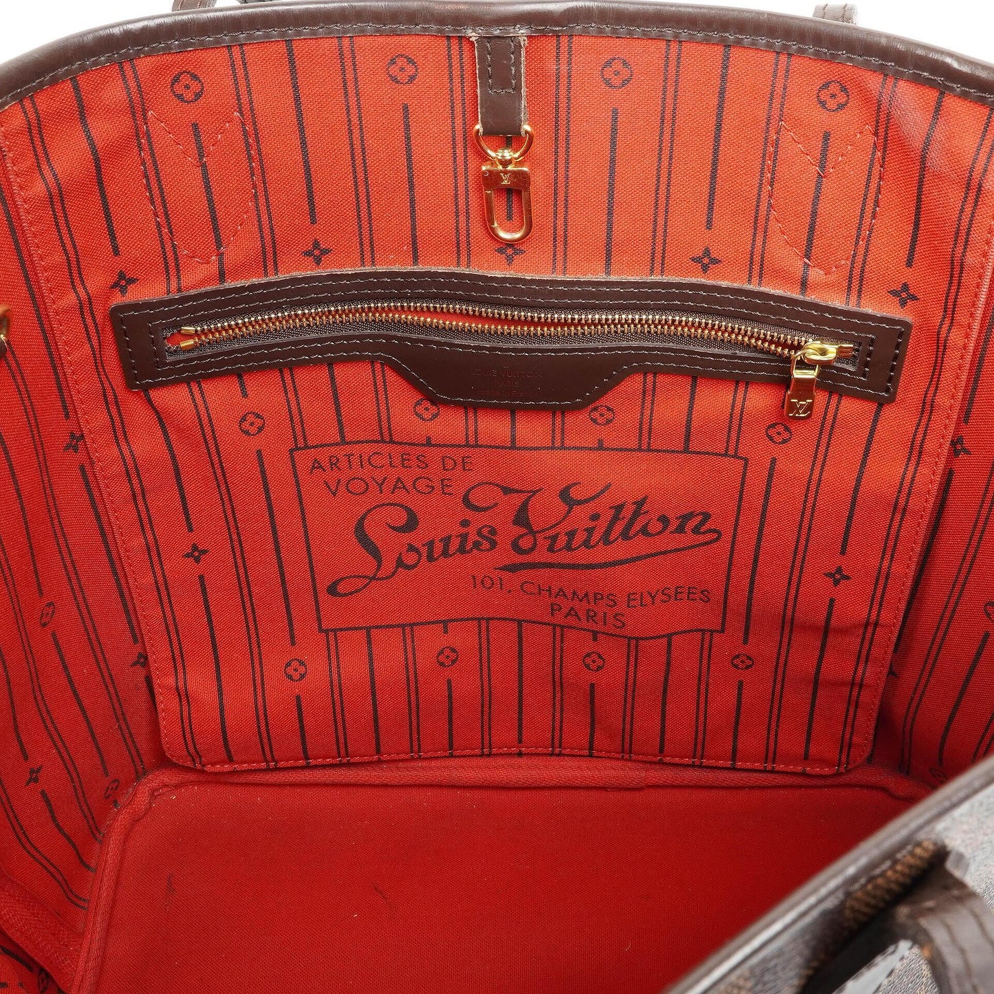 Louis Vuitton Neverfull MM Tragetasche aus beschichtetem Damier Ebene Canvas