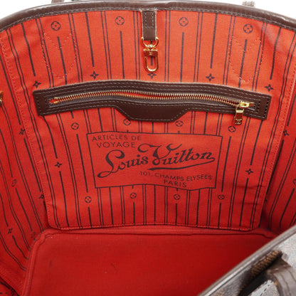 Louis Vuitton Neverfull MM Tragetasche aus beschichtetem Damier Ebene Canvas