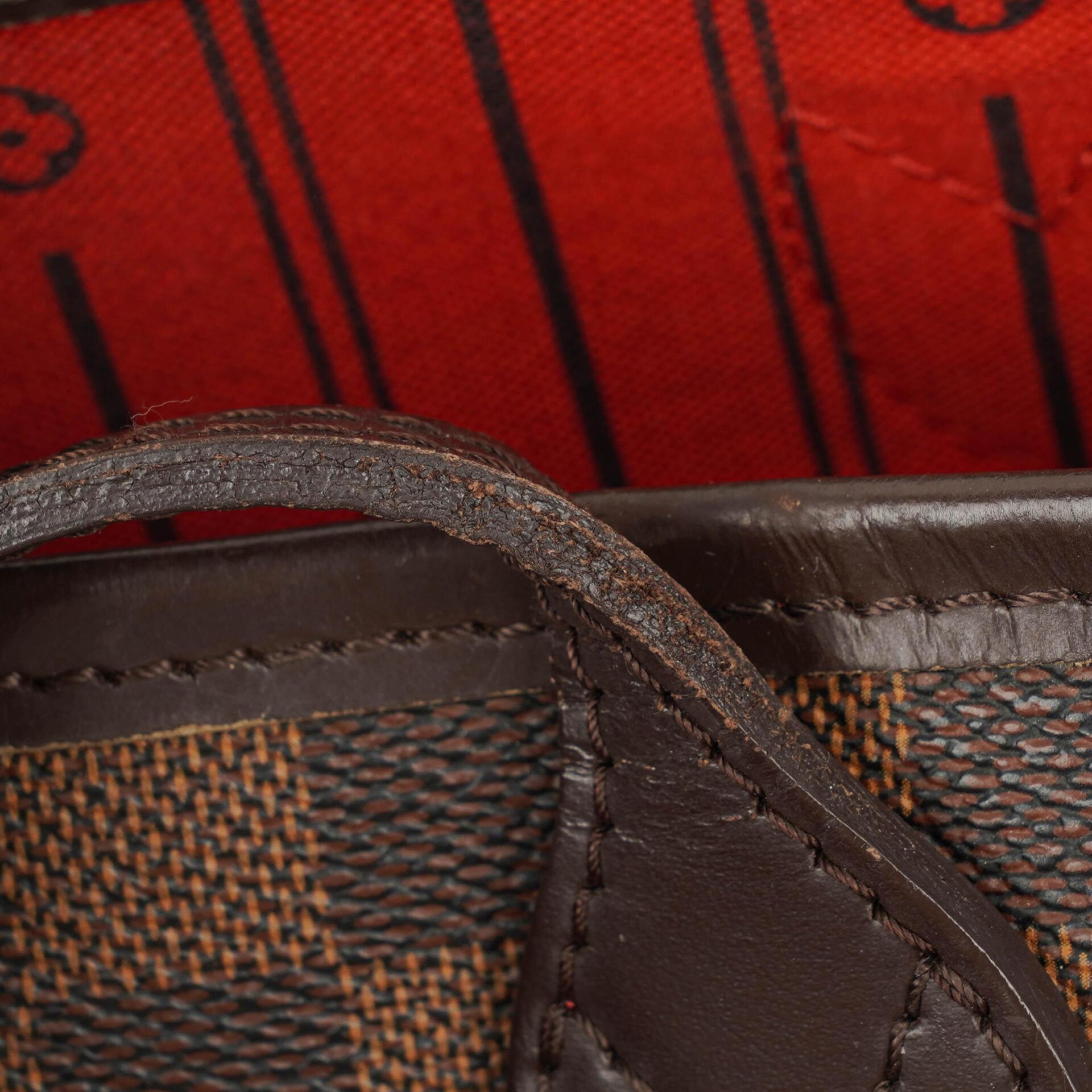 Louis Vuitton Neverfull MM Tragetasche aus beschichtetem Damier Ebene Canvas