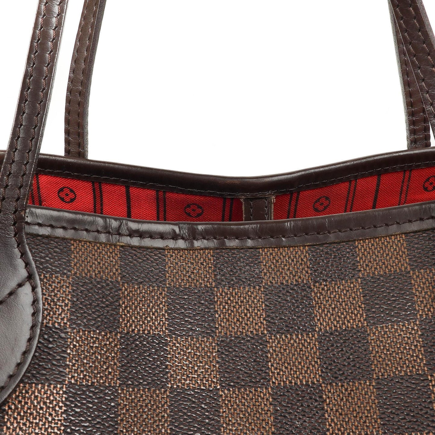 Louis Vuitton Neverfull MM Tragetasche aus beschichtetem Damier Ebene Canvas