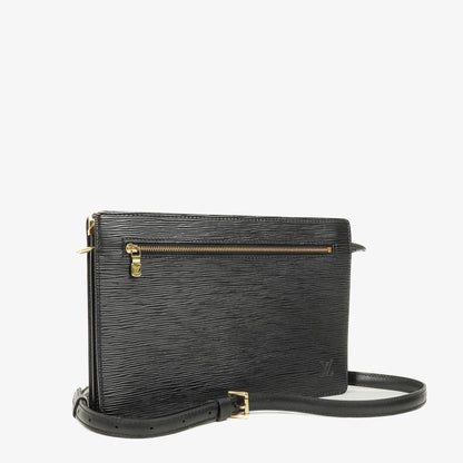 Louis Vuitton Enghien Schultertasche aus schwarzem Epi-Leder