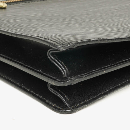Louis Vuitton Enghien Schultertasche aus schwarzem Epi-Leder