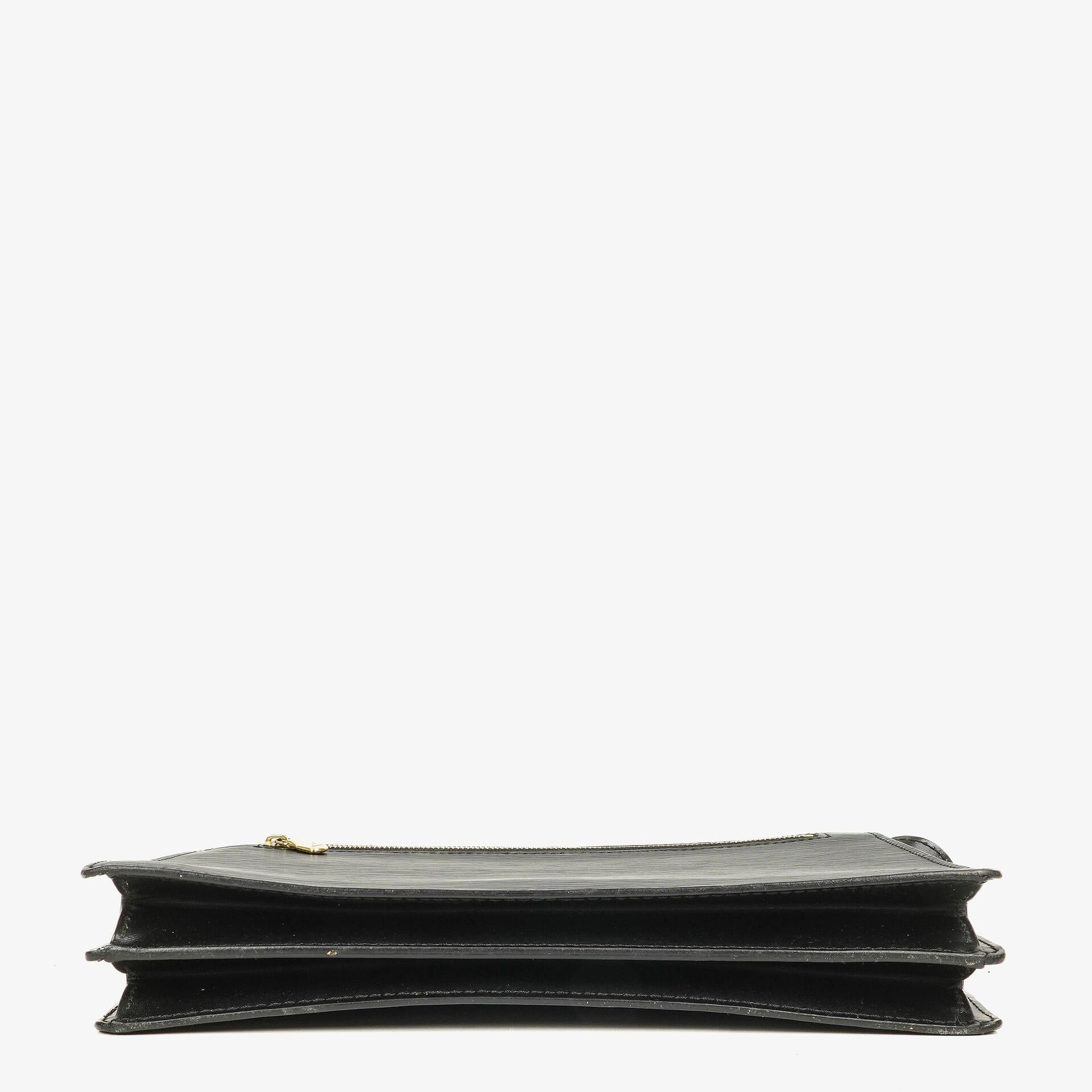 Louis Vuitton Enghien Schultertasche aus schwarzem Epi-Leder