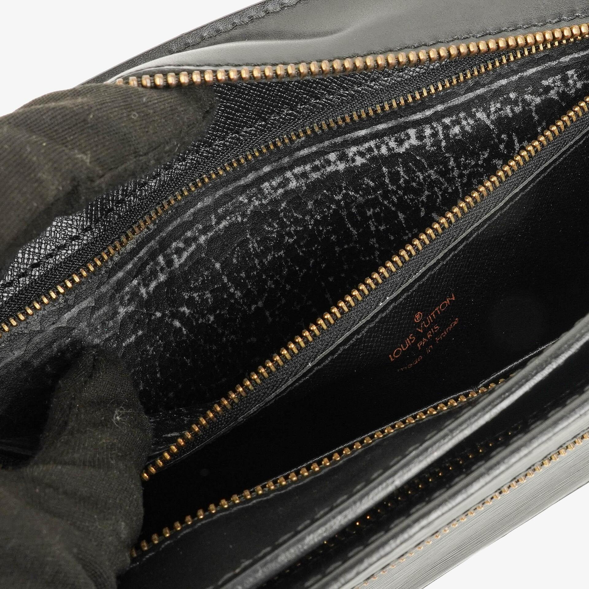 Louis Vuitton Enghien Schultertasche aus schwarzem Epi-Leder