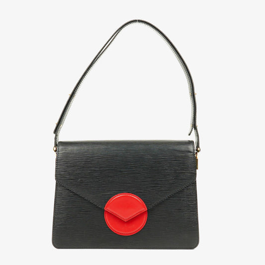 Louis Vuitton Hoche Schultertasche aus Epi-Leder in Schwarz und Rot