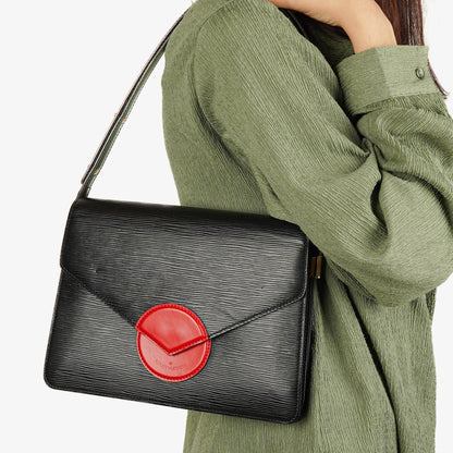 Louis Vuitton Hoche Schultertasche aus Epi-Leder in Schwarz und Rot