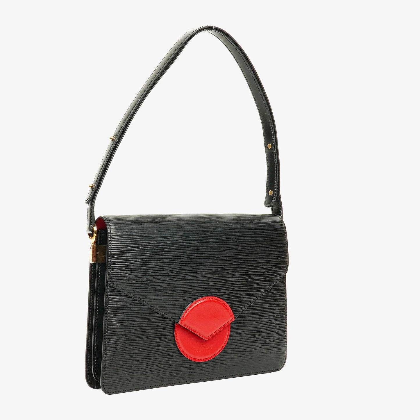 Louis Vuitton Hoche Schultertasche aus Epi-Leder in Schwarz und Rot