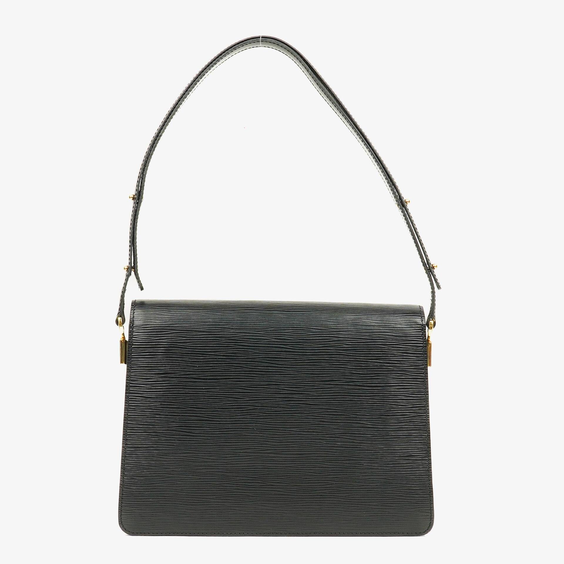 Louis Vuitton Hoche Schultertasche aus Epi-Leder in Schwarz und Rot