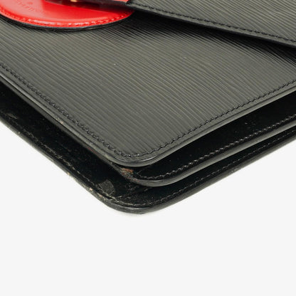 Louis Vuitton Hoche Schultertasche aus Epi-Leder in Schwarz und Rot