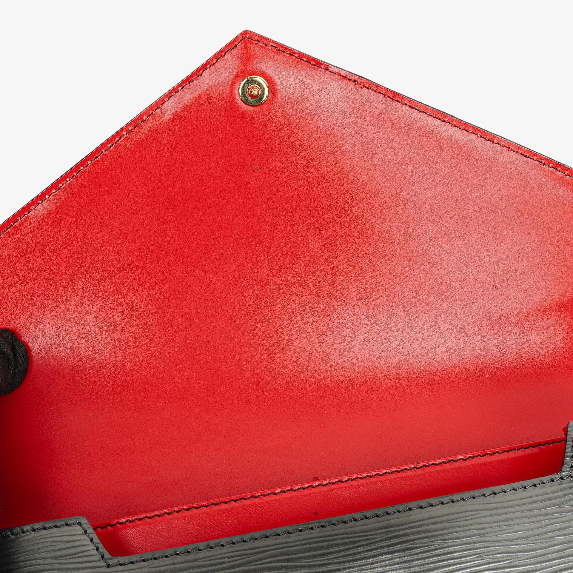 Louis Vuitton Hoche Schultertasche aus Epi-Leder in Schwarz und Rot