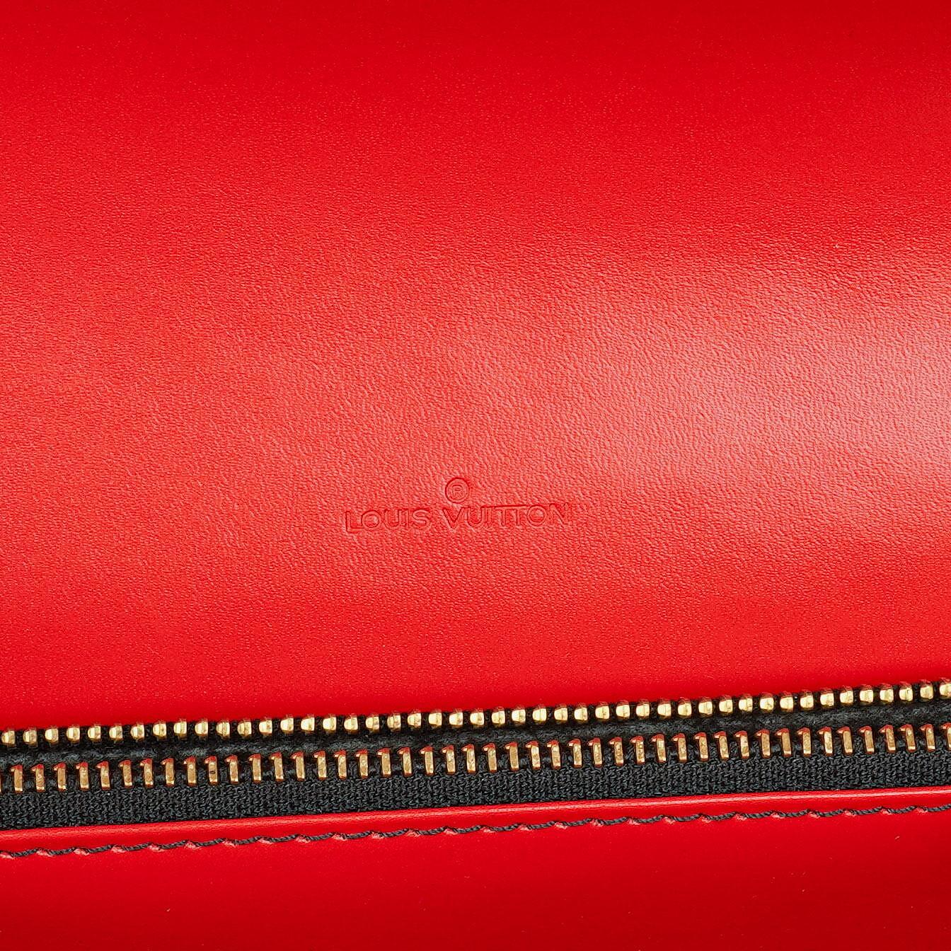 Louis Vuitton Hoche Schultertasche aus Epi-Leder in Schwarz und Rot