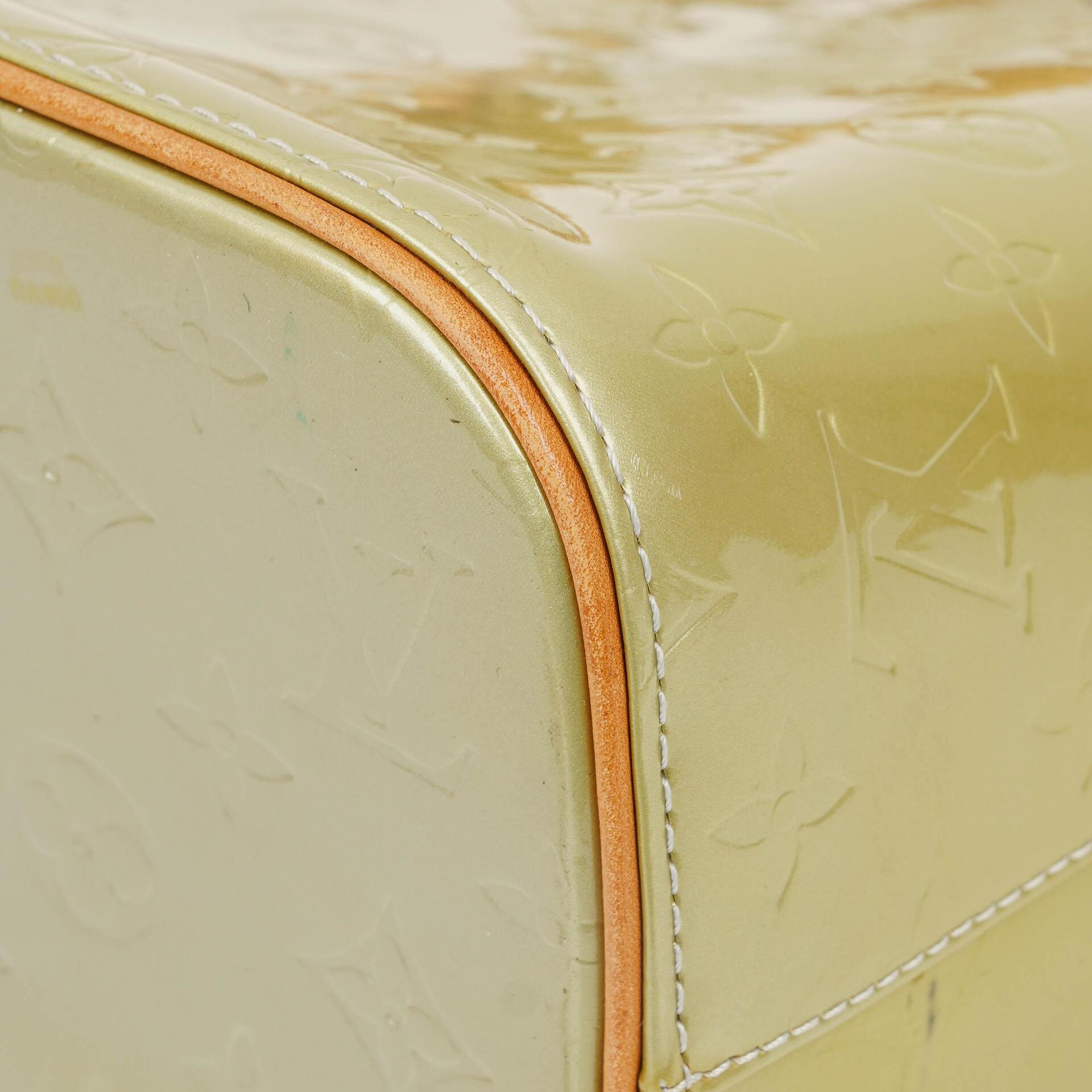 Louis Vuitton Houston Schultertasche aus grünem Vernis