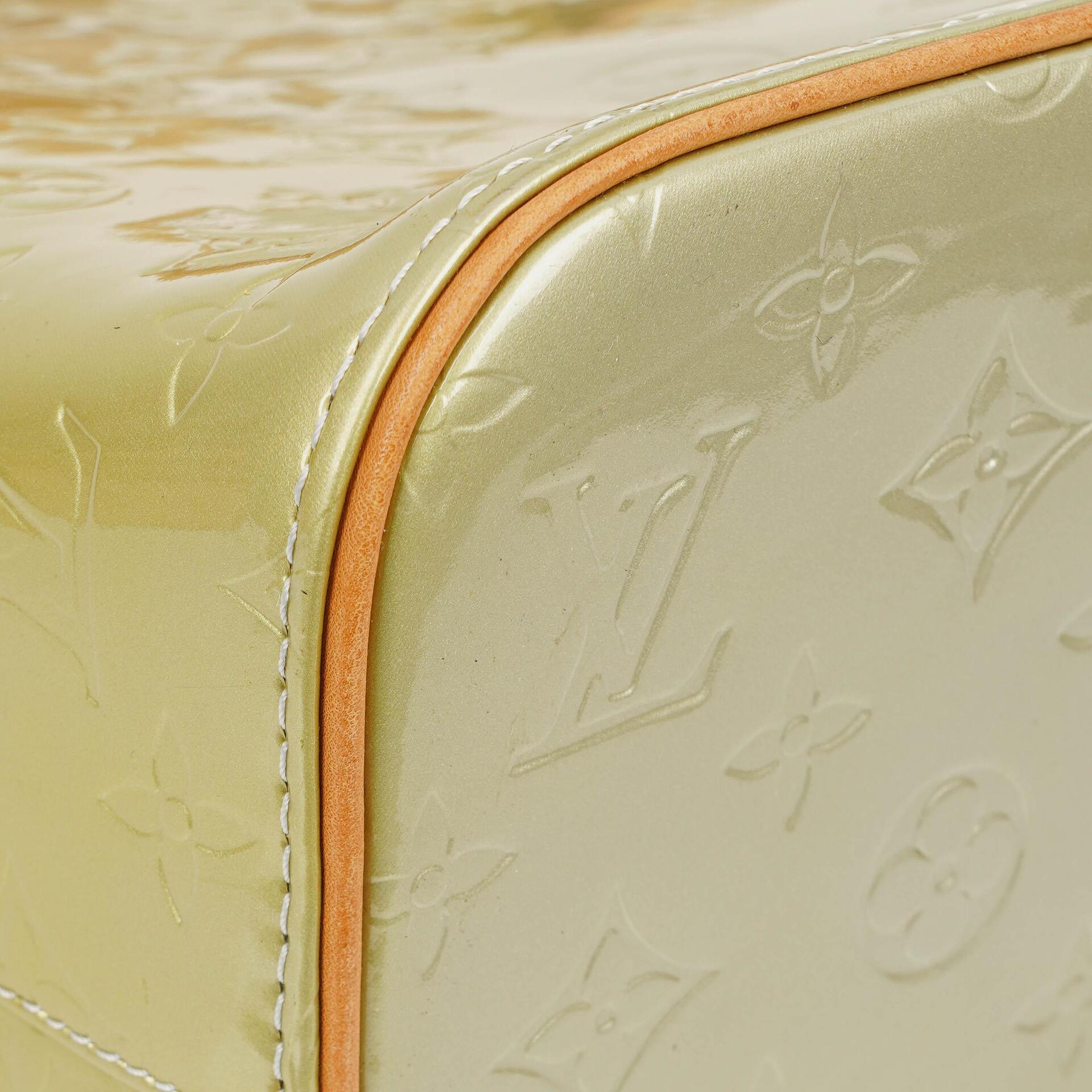 Louis Vuitton Houston Schultertasche aus grünem Vernis