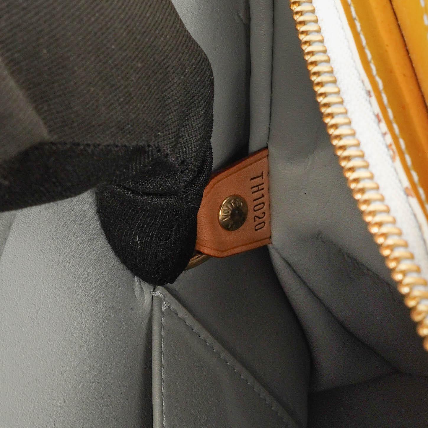 Louis Vuitton Houston Schultertasche aus grünem Vernis