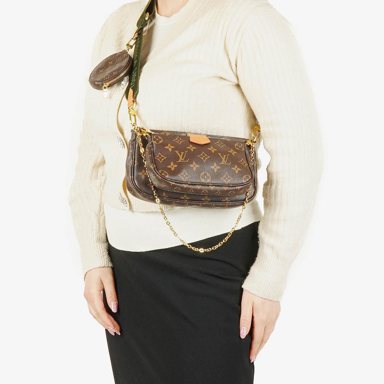 Louis Vuitton Multi-Pochette Accessoires Tasche aus Kaki Monogram Canvas
