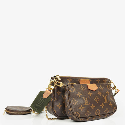 Louis Vuitton Multi-Pochette Accessoires Tasche aus Kaki Monogram Canvas