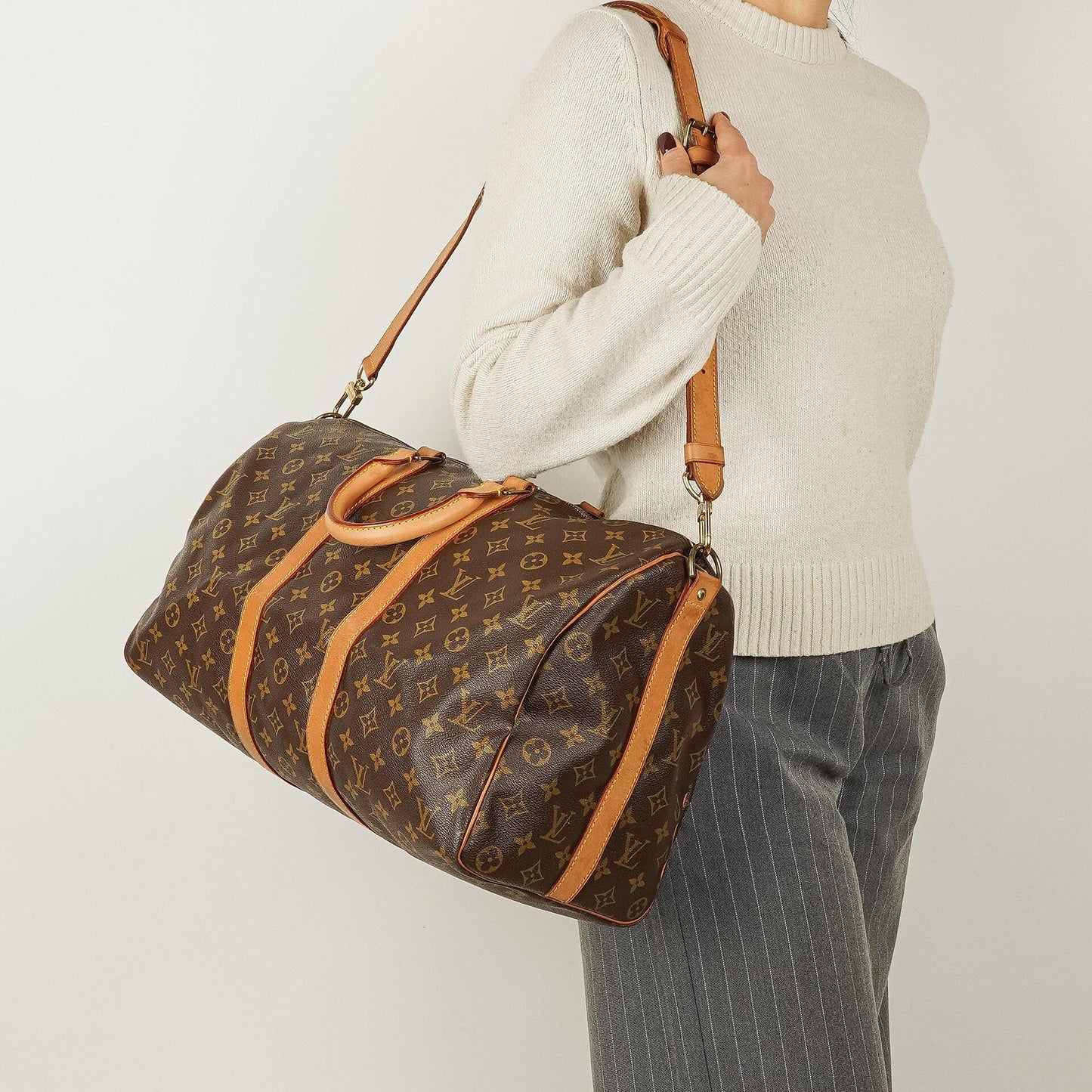 Louis Vuitton Keepall 45 Bandoulière Reisetasche aus Monogram Canvas