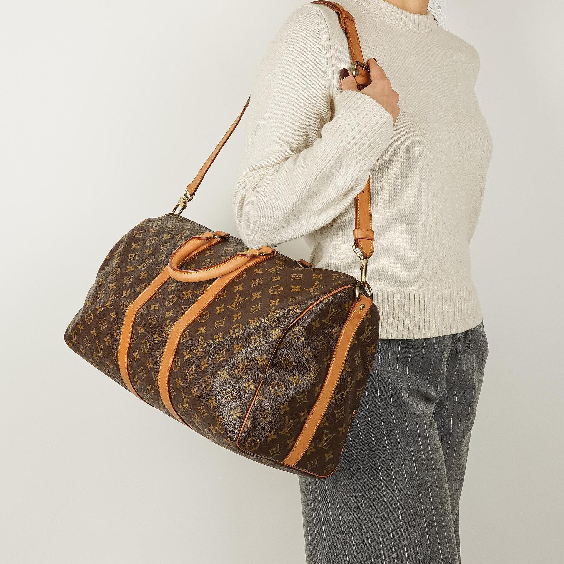 Louis Vuitton Keepall 45 Bandoulière Reisetasche aus Monogram Canvas