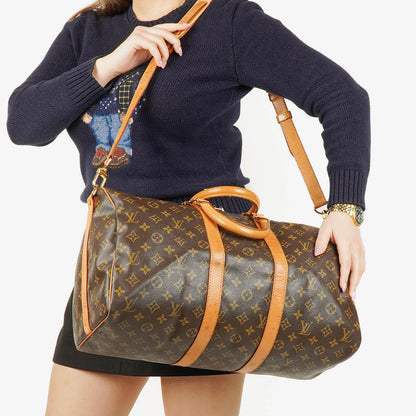 Louis Vuitton Keepall 45 Bandoulière Reisetasche aus Monogram Canvas