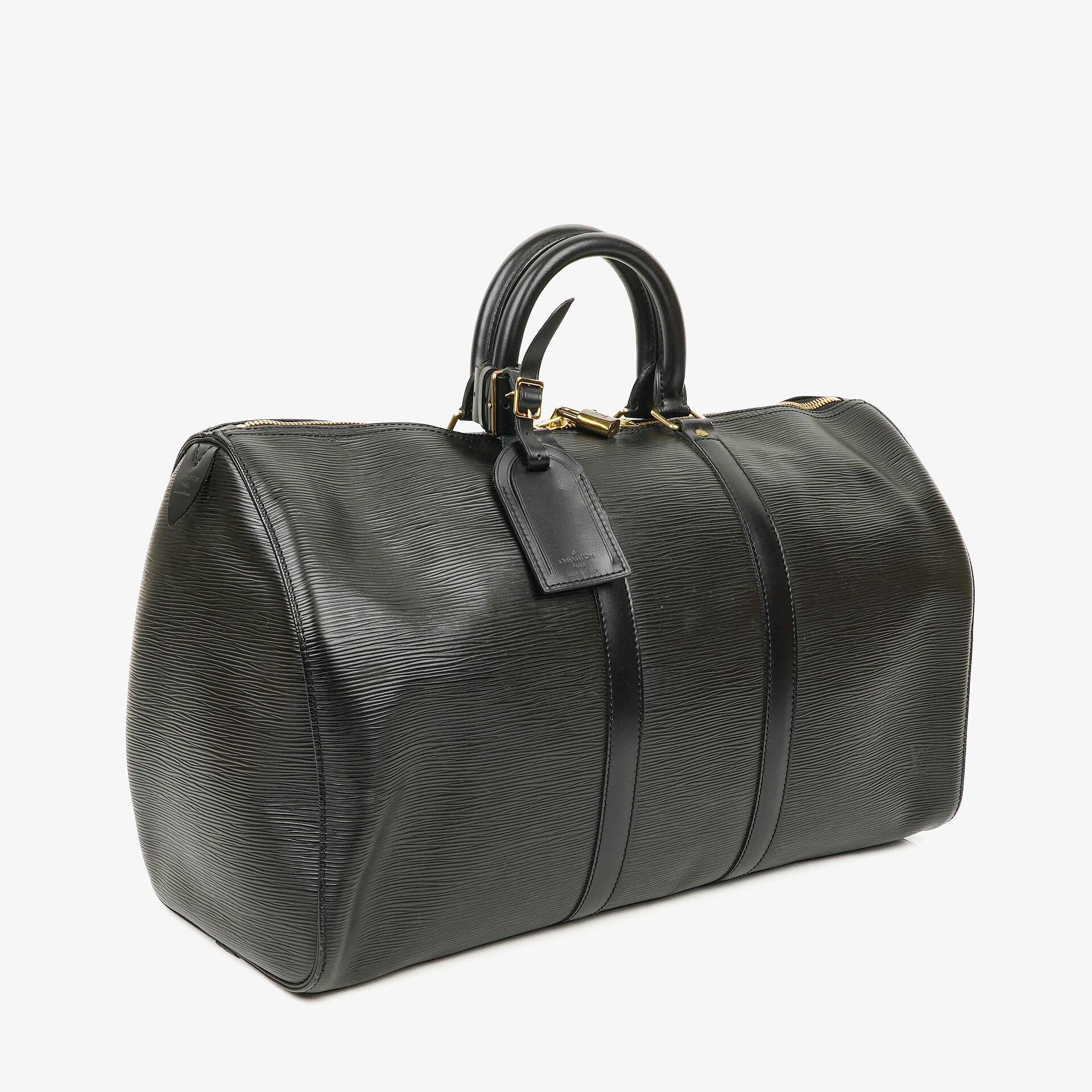 Louis Vuitton Keepall 45 Reisetasche aus schwarzem Epi-Leder