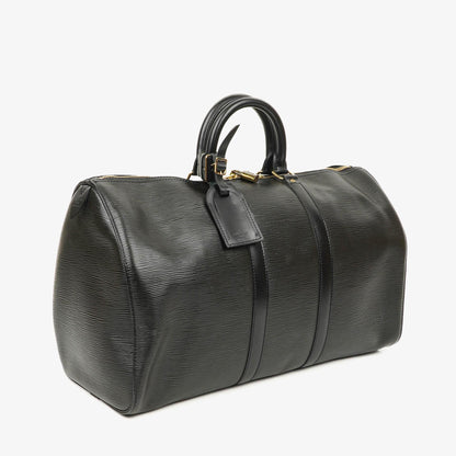 Louis Vuitton Keepall 45 Reisetasche aus schwarzem Epi-Leder