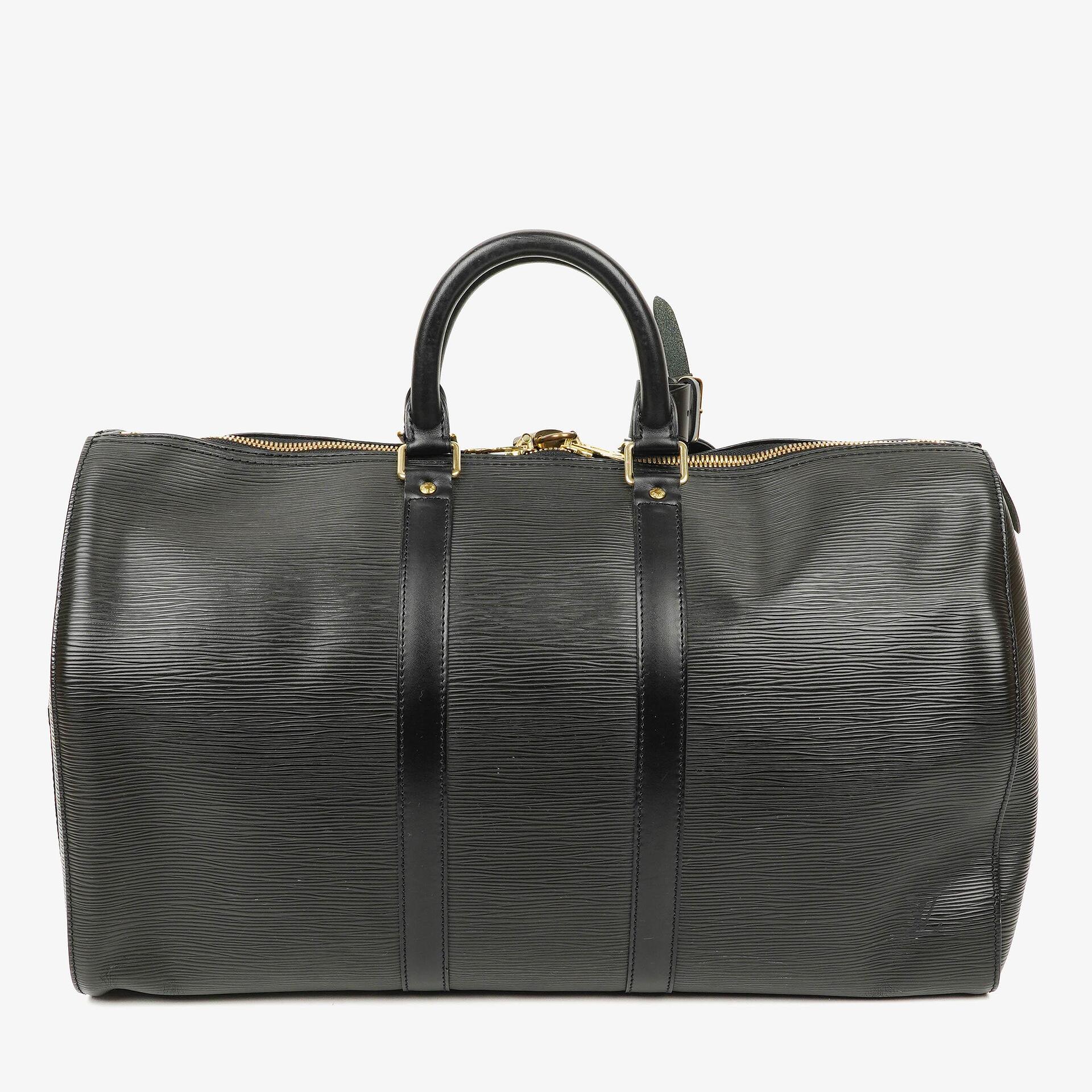 Louis Vuitton Keepall 45 Reisetasche aus schwarzem Epi-Leder