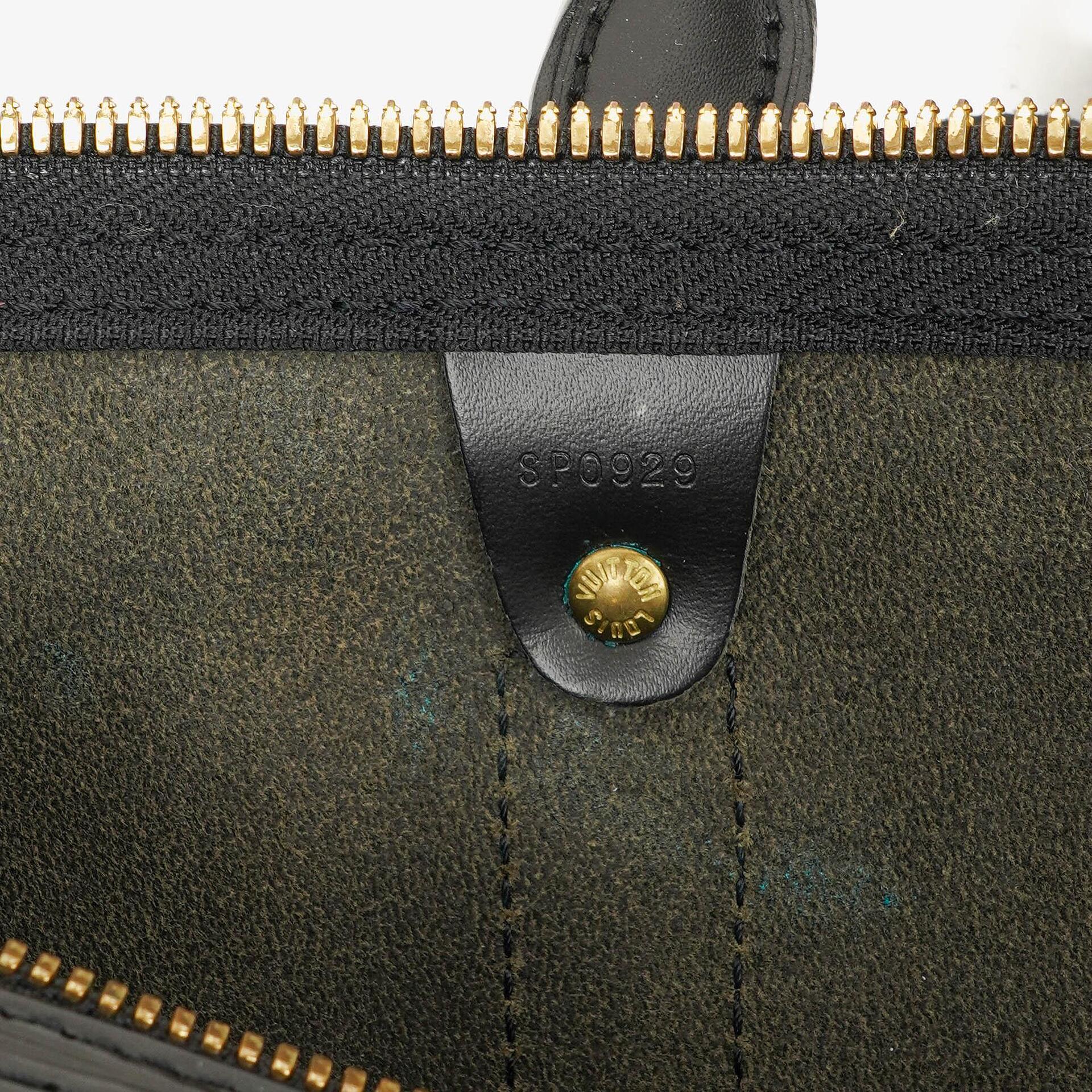 Louis Vuitton Keepall 45 Reisetasche aus schwarzem Epi-Leder