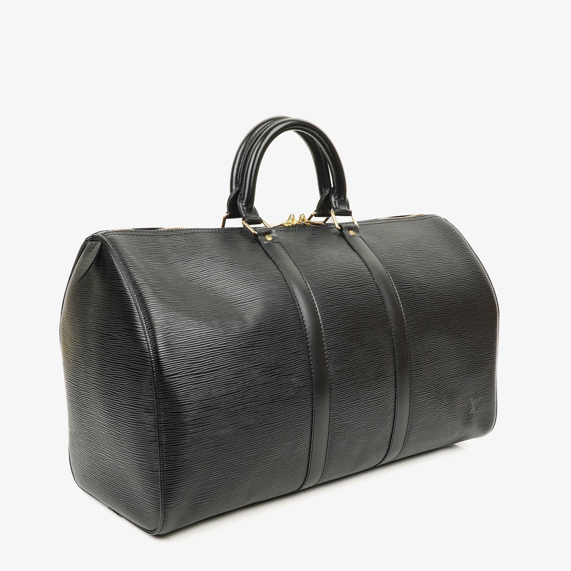 Louis Vuitton Keepall 45 Reisetasche aus schwarzem Epi-Leder