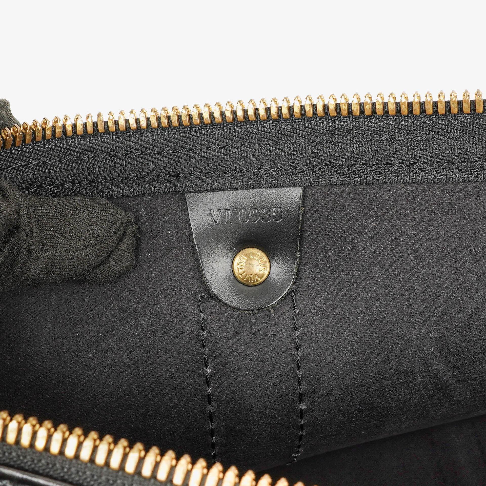 Louis Vuitton Keepall 45 Reisetasche aus schwarzem Epi-Leder