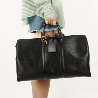 Louis Vuitton Keepall 45 Reisetasche aus schwarzem Epi-Leder