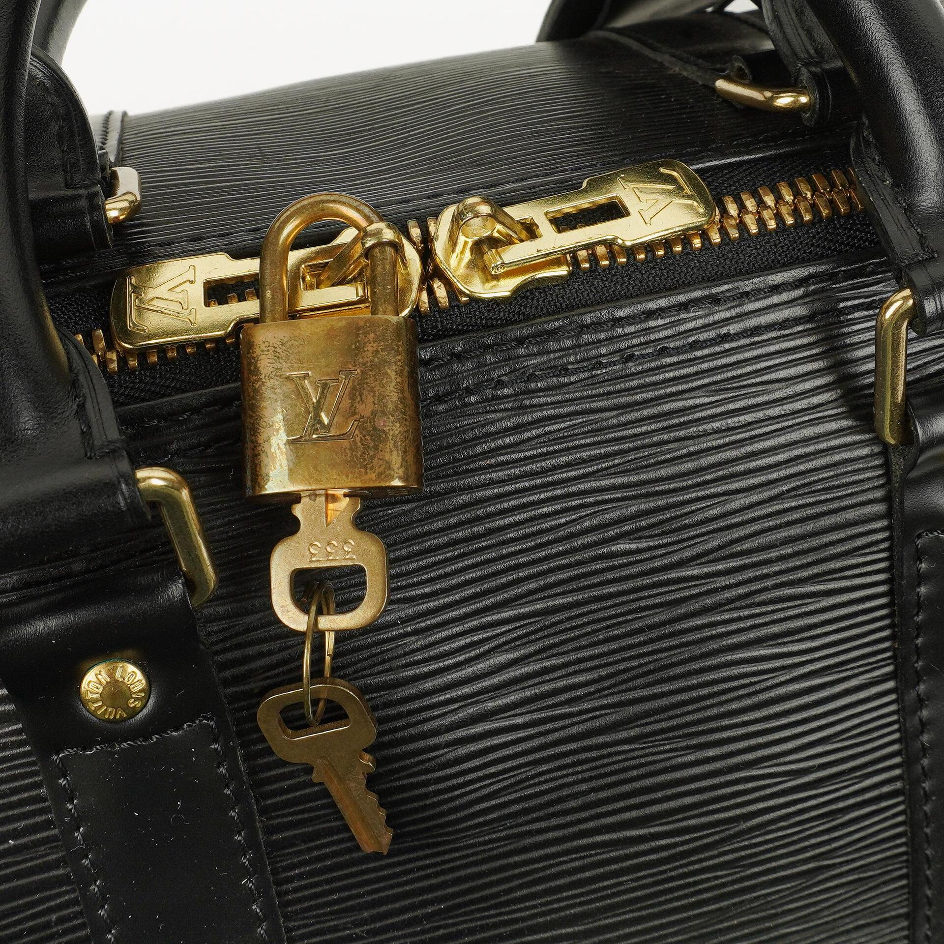 Louis Vuitton Keepall 45 Reisetasche aus schwarzem Epi-Leder