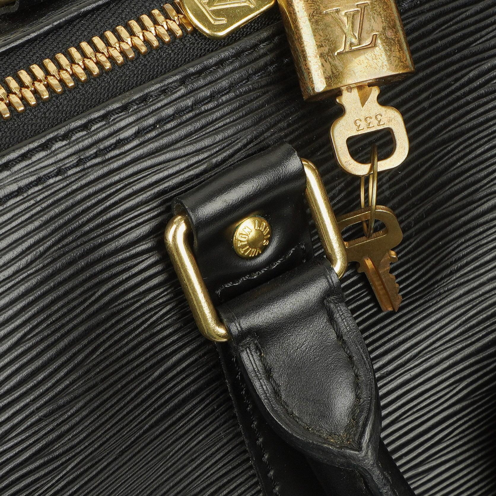 Louis Vuitton Keepall 45 Reisetasche aus schwarzem Epi-Leder