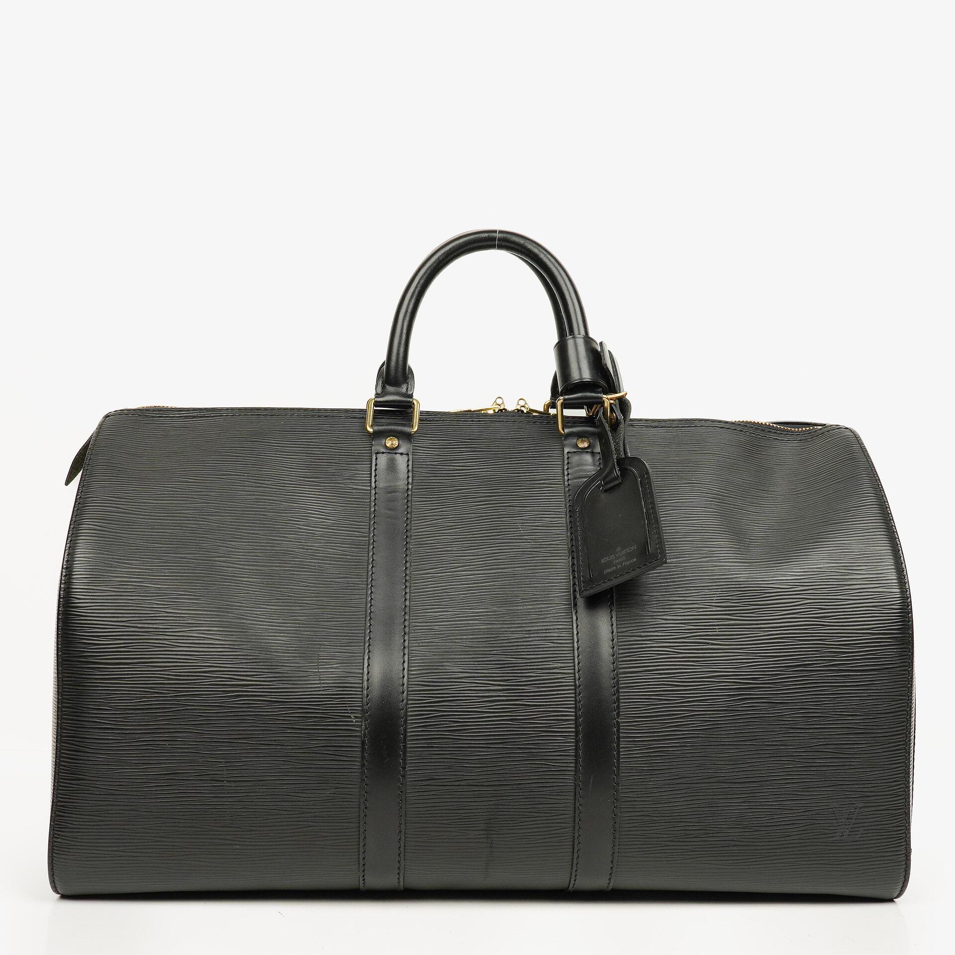 Louis Vuitton Keepall 45 Reisetasche aus schwarzem Epi-Leder