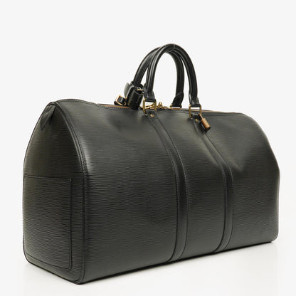 Louis Vuitton Keepall 45 Reisetasche aus schwarzem Epi-Leder