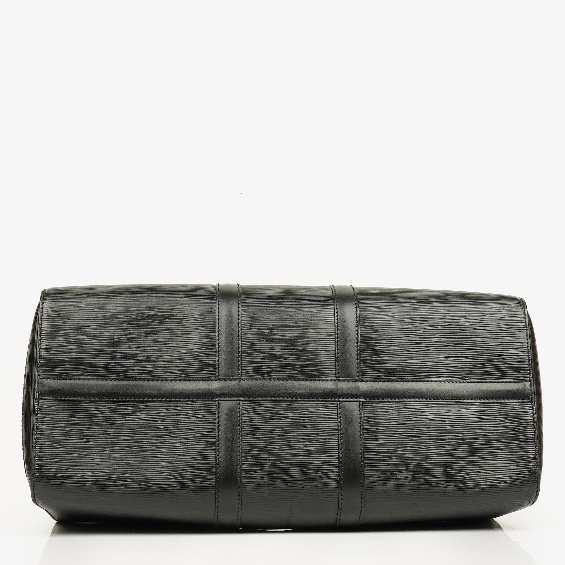 Louis Vuitton Keepall 45 Reisetasche aus schwarzem Epi-Leder