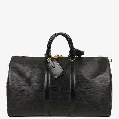 Louis Vuitton Keepall 45 Reisetasche aus schwarzem Epi Leder