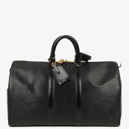 Louis Vuitton Keepall 45 Reisetasche aus schwarzem Epi Leder