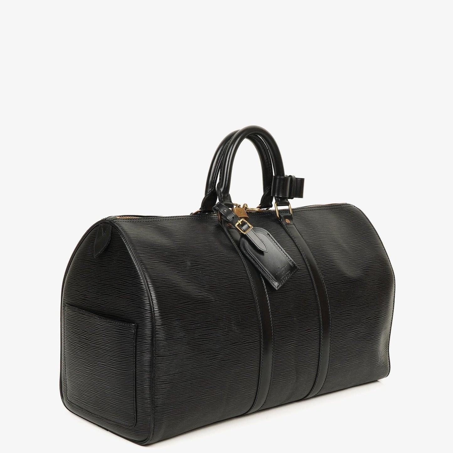 Louis Vuitton Keepall 45 Reisetasche aus schwarzem Epi Leder
