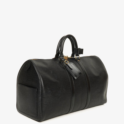 Louis Vuitton Keepall 45 Reisetasche aus schwarzem Epi Leder