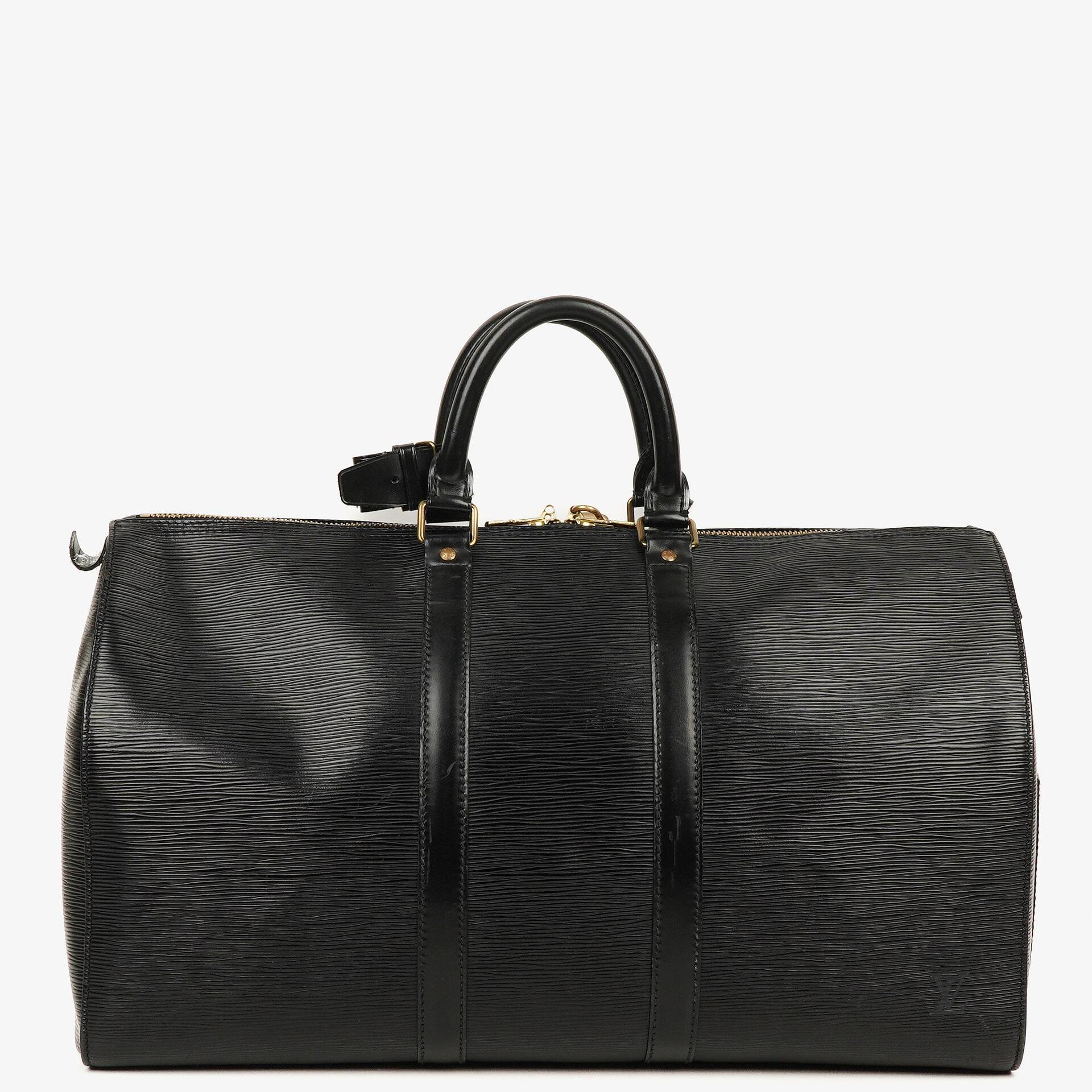 Louis Vuitton Keepall 45 Reisetasche aus schwarzem Epi Leder