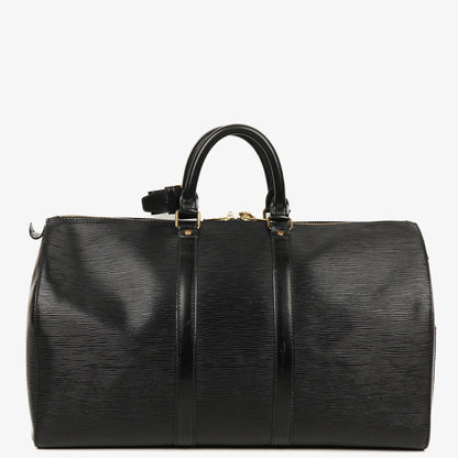 Louis Vuitton Keepall 45 Reisetasche aus schwarzem Epi Leder